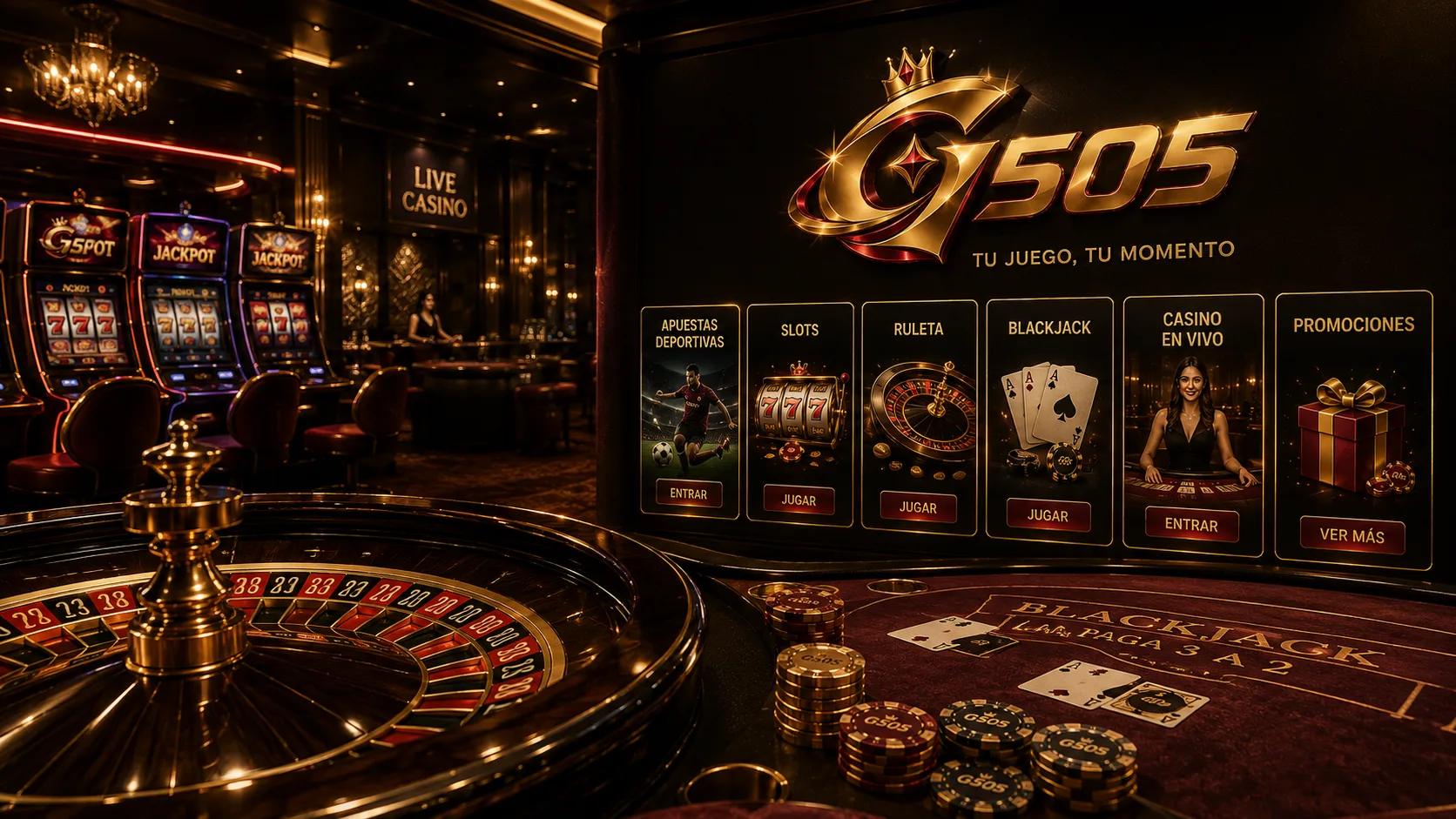 Entrada al lobby de casino